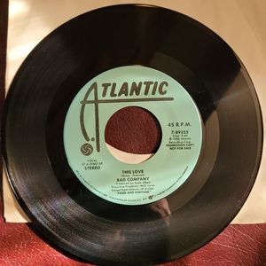 Bad Company, This Love, 45 rpm vinyl, like New condition!